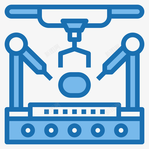 制造工厂设备蓝色图标svg_新图网 https://ixintu.com 制造 工厂 蓝色 设备