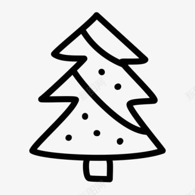 圣诞树画画薄了图标图标