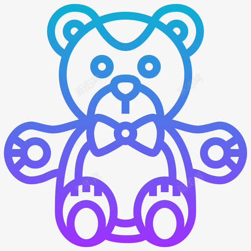 泰迪熊婴儿123梯度图标svg_新图网 https://ixintu.com 婴儿 梯度 泰迪