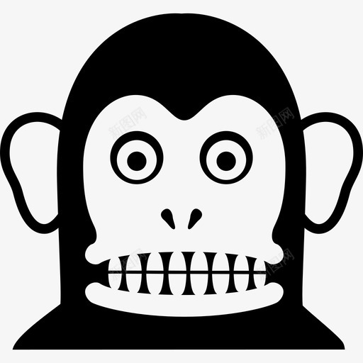 恐怖猴子鬼脸猴子娃娃图标svg_新图网 https://ixintu.com 娃娃 恐怖 猴子 鬼脸