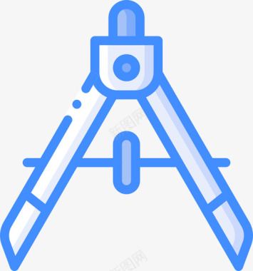 罗盘文具59蓝色图标图标