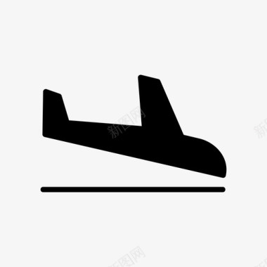飞机形状运输图标图标