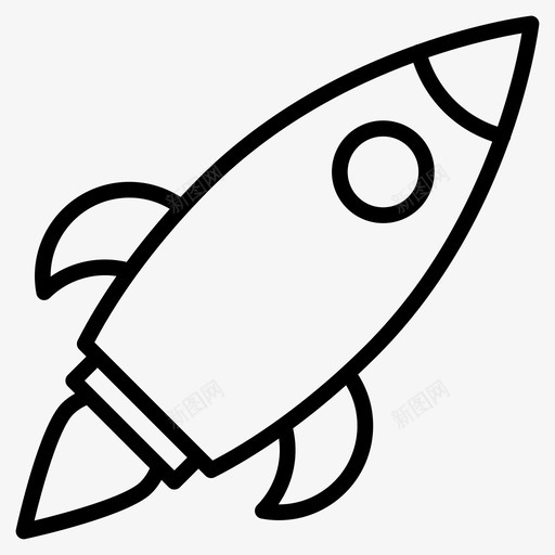 火箭外星飞船推进图标svg_新图网 https://ixintu.com 外星飞船 太空 太空线和字形图标 宇宙飞船 推进 火箭