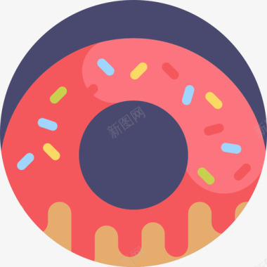 甜甜圈送餐40扁平图标图标