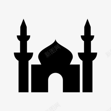 清真寺礼拜场所26伊斯兰图标图标