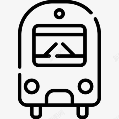 公共汽车城市生活31直线图标图标