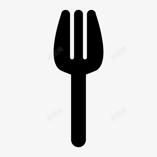 叉子厨具餐叉图标svg_新图网 https://ixintu.com 不锈钢 厨具 厨房 叉子 工具 餐叉
