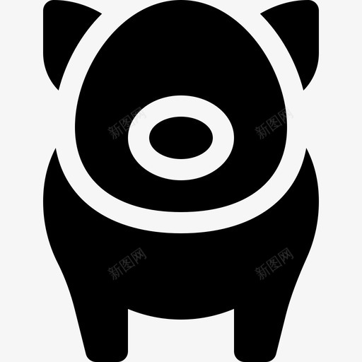 猪动物82填充图标svg_新图网 https://ixintu.com 动物82 填充 猪