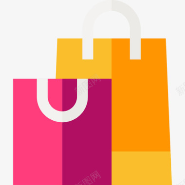 购物袋购物中心31扁平图标图标