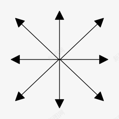 连接箭头中心图标图标