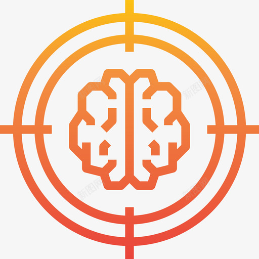 目标大脑概念6梯度图标svg_新图网 https://ixintu.com 大脑 梯度 概念 目标