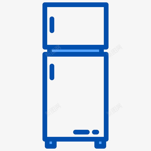 冰箱家用设备16蓝色图标svg_新图网 https://ixintu.com 冰箱 家用 蓝色 设备