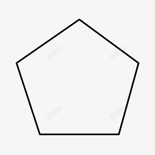 五边形基本几何图标svg_新图网 https://ixintu.com 五边形 几何 基本 形状