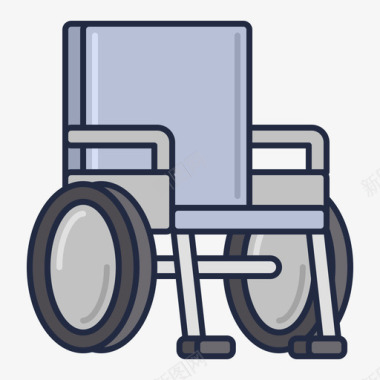 轮椅协同工作空间7线性颜色图标图标