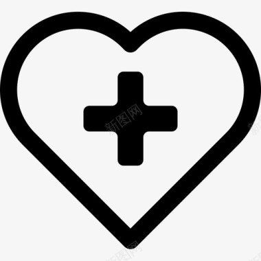 医用心脏必备品61线性图标图标