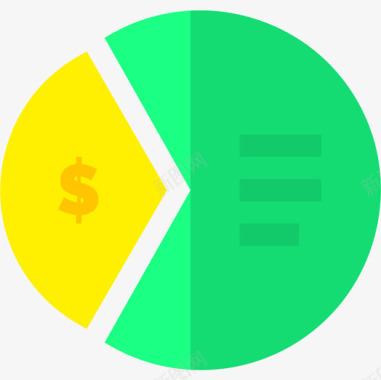 饼图营销140扁平图标图标