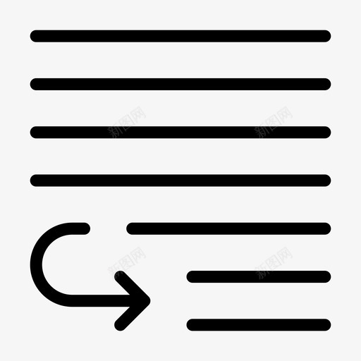 编辑格式缩进图标svg_新图网 https://ixintu.com 基本 字形 格式 界面 编辑 缩进