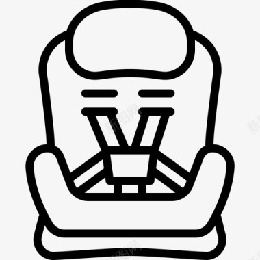 婴儿汽车座椅椅子安全图标图标