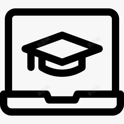 笔记本电脑教育278线性图标svg_新图网 https://ixintu.com 教育 电脑 笔记本 线性