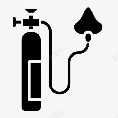 氧气医疗保健11字形图标图标