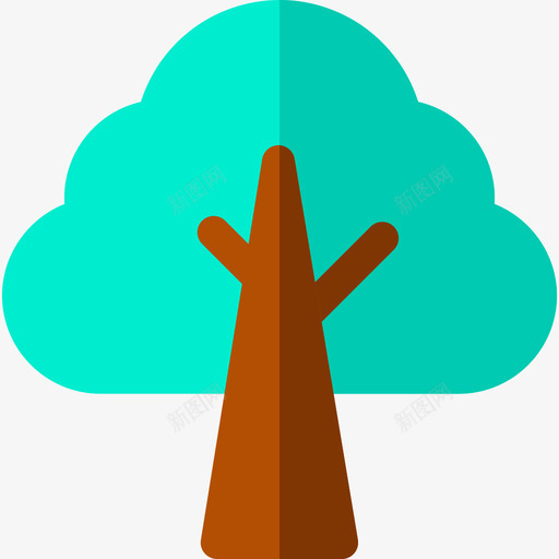 树45号弹簧扁平图标svg_新图网 https://ixintu.com 45号弹簧 扁平 树
