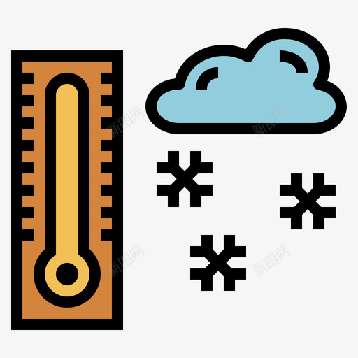 温度计冬季71线性颜色图标svg_新图网 https://ixintu.com 冬季 温度计 线性 颜色