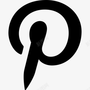 Pinterest社交标志2填充图标图标