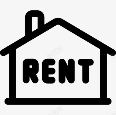 出租房屋类型14直线图标图标