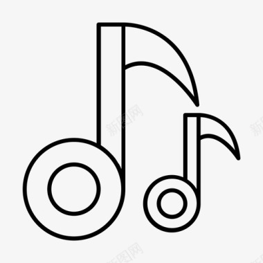 音乐音符旋律歌曲图标图标