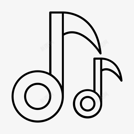音乐音符旋律歌曲图标svg_新图网 https://ixintu.com 声音 媒体 插图 旋律 歌曲 铃声 音乐 音符 音频