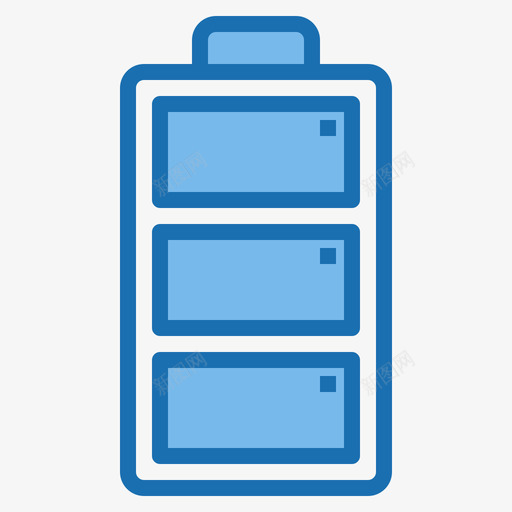 电池状态电池1蓝色图标svg_新图网 https://ixintu.com 状态 电池 蓝色