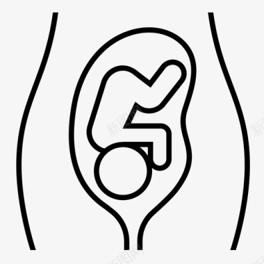 怀孕婴儿胚胎图标图标