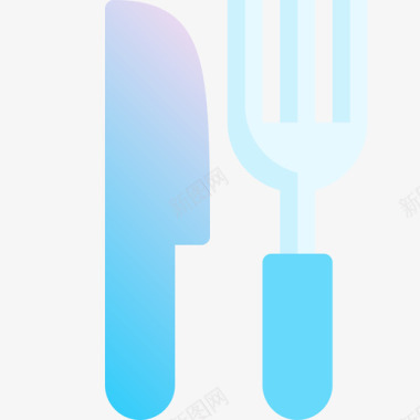 餐具192号酒店蓝色图标图标