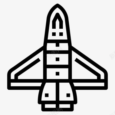 太空船美国宇航局1号直线型图标图标
