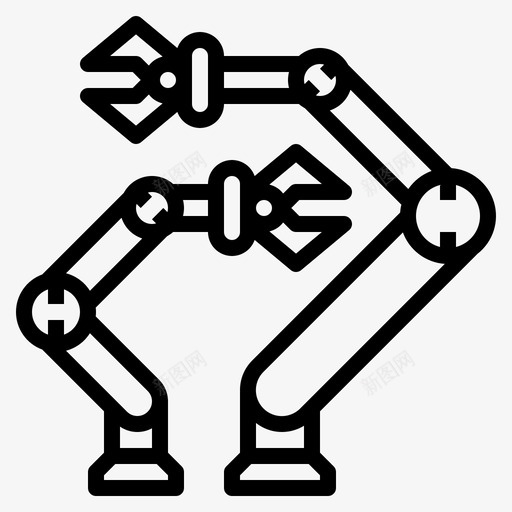 机械臂人工智能86线性图标svg_新图网 https://ixintu.com 人工智能86 机械臂 线性