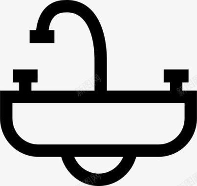 水槽水龙头水图标图标