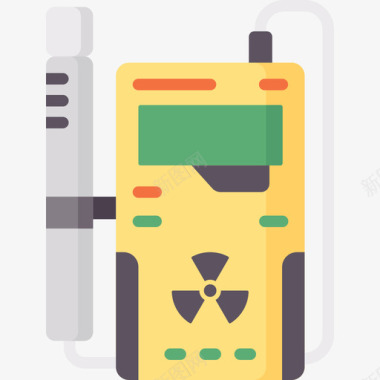 辐射探测器核6扁平图标图标