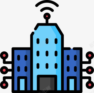 智慧城市科技88线条色彩图标图标