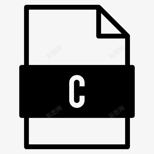 CFileCDocumentExtension图标svg_新图网 https://ixintu.com Document Extension File Solid Types Vol