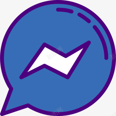 Messenger社交媒体115线性颜色图标图标