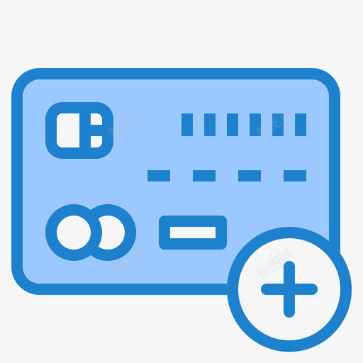 信用卡网上购物12蓝色图标svg_新图网 https://ixintu.com 信用卡 网上购物12 蓝色