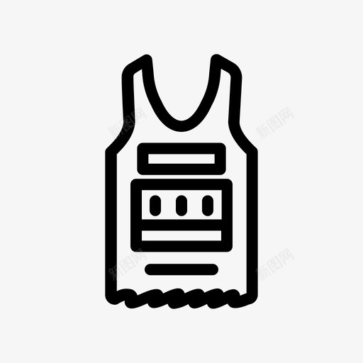 跑步服运动服背心图标svg_新图网 https://ixintu.com 背心 跑步服 运动服 运动衫