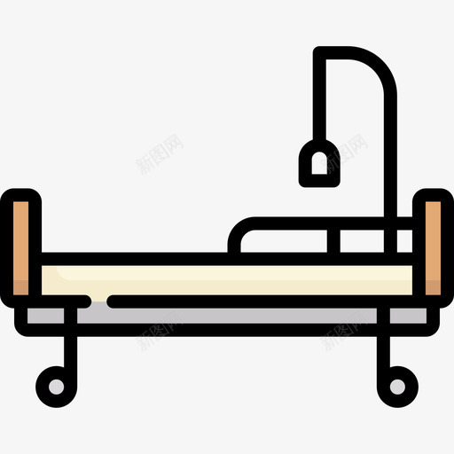 病床理疗19线性颜色图标svg_新图网 https://ixintu.com 理疗 病床 线性 颜色