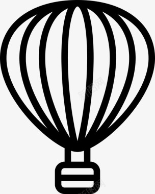 热气球航空44线性图标图标
