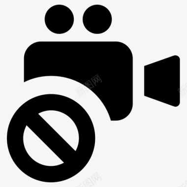 禁止录像禁止娱乐禁止摄像图标图标