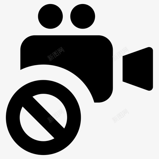 禁止录像禁止娱乐禁止摄像图标svg_新图网 https://ixintu.com 禁止娱乐 禁止录像 禁止录音 禁止拍摄 禁止摄像