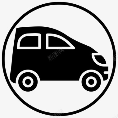 微型车出租车经济型车图标图标