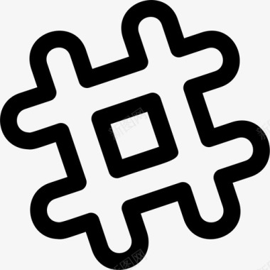 Slack社交标识4线性图标图标