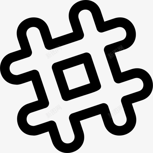 Slack社交标识4线性图标svg_新图网 https://ixintu.com Slack 标识 社交 线性