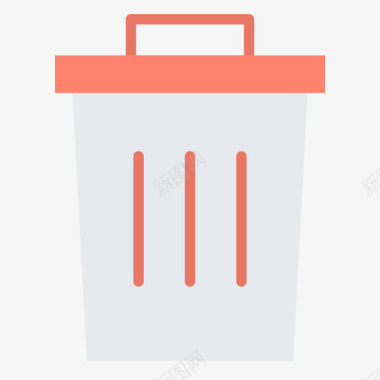 垃圾桶清洁119扁平图标图标